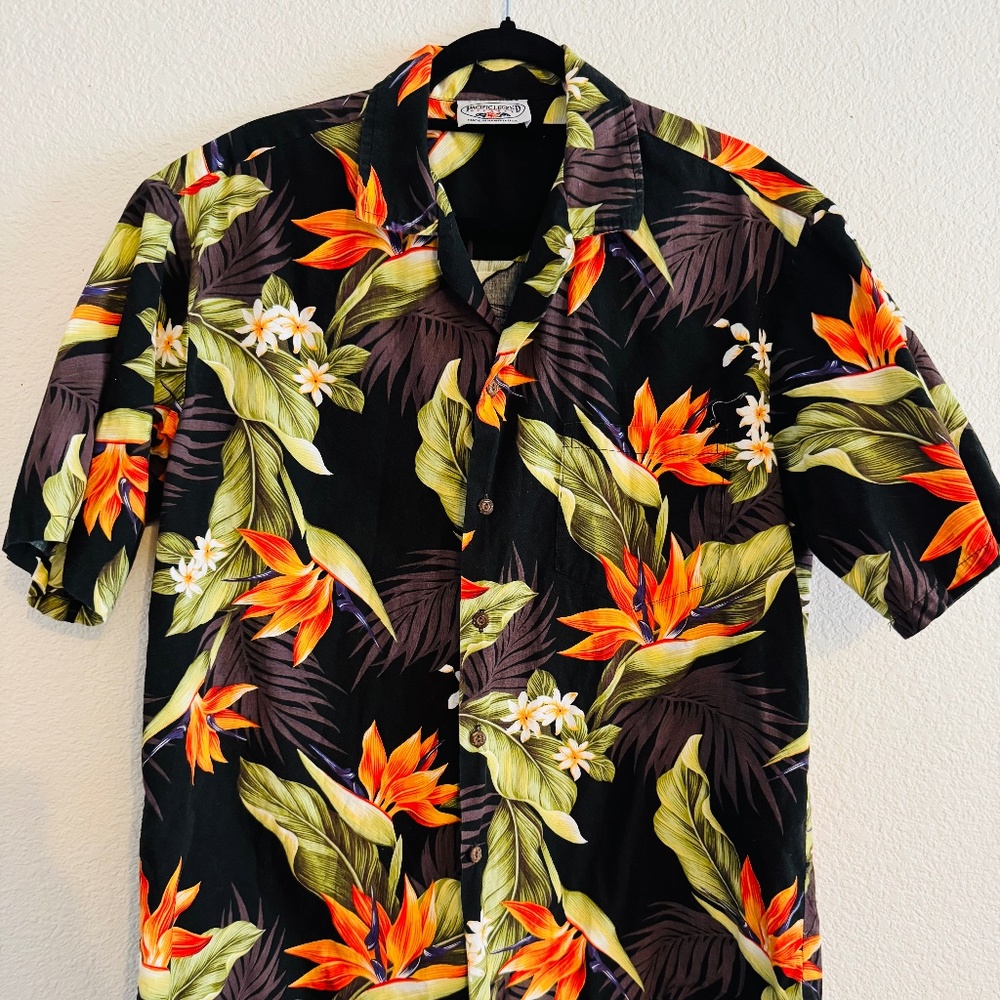 Vintage Pacific Legend Apparel Short Sleeve Button Up Shirt Men Size Large